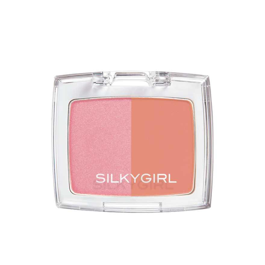 SILKYGIRL Shimmer Duo Blusher 01 Cheeky Peach Harga 14 Ringgit*Penghantaran Percuma