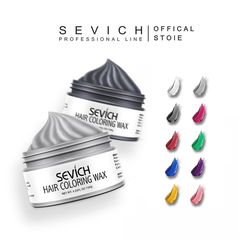 Sáp nhuộm tóc tạm thời sevich 120g 10 màu tùy chọn thời trang