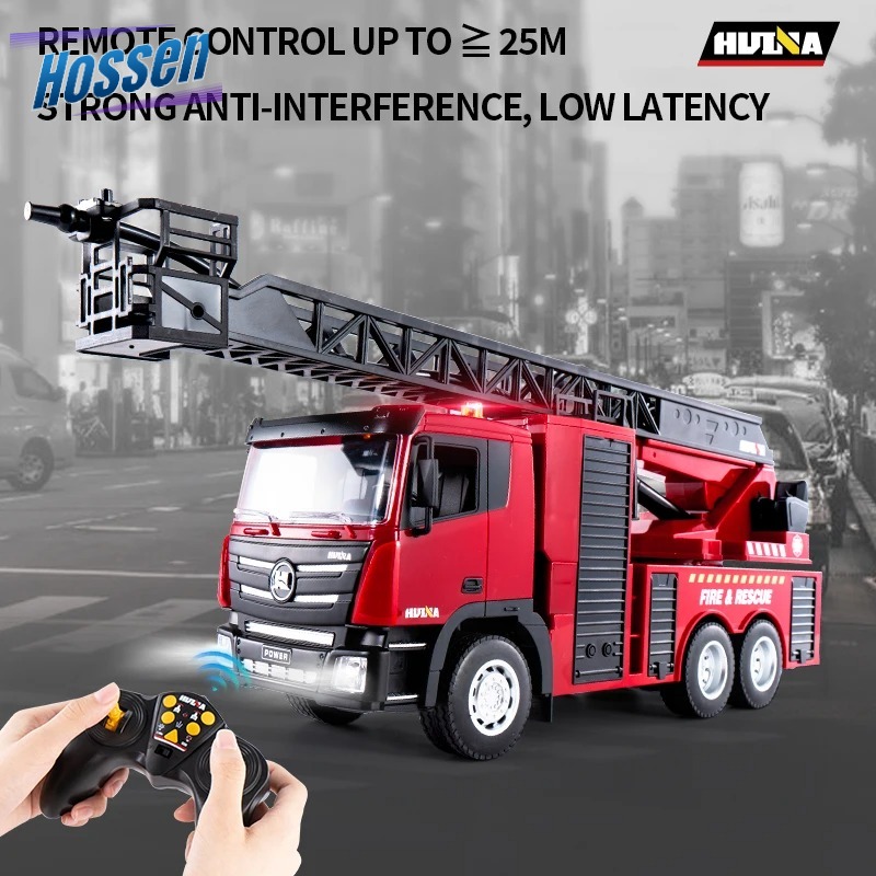 Remote Control Fire Truck 1:18 RC Car Toy With 2.4G Radio Controller USB Charging Cable Fire Truck Toys For Kids Toddlers Boys ราคา 1,077 บาท*ส่งฟรี