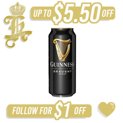 Guinness Draught 440ml x 24 cans (BBD: 21/02/2022)