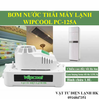 Bơm nước thải máy lạnh WIPCOOL PC-125A 4M, máy bơm xử lý nước ngưng điều hòa wipcol hàng Tốt