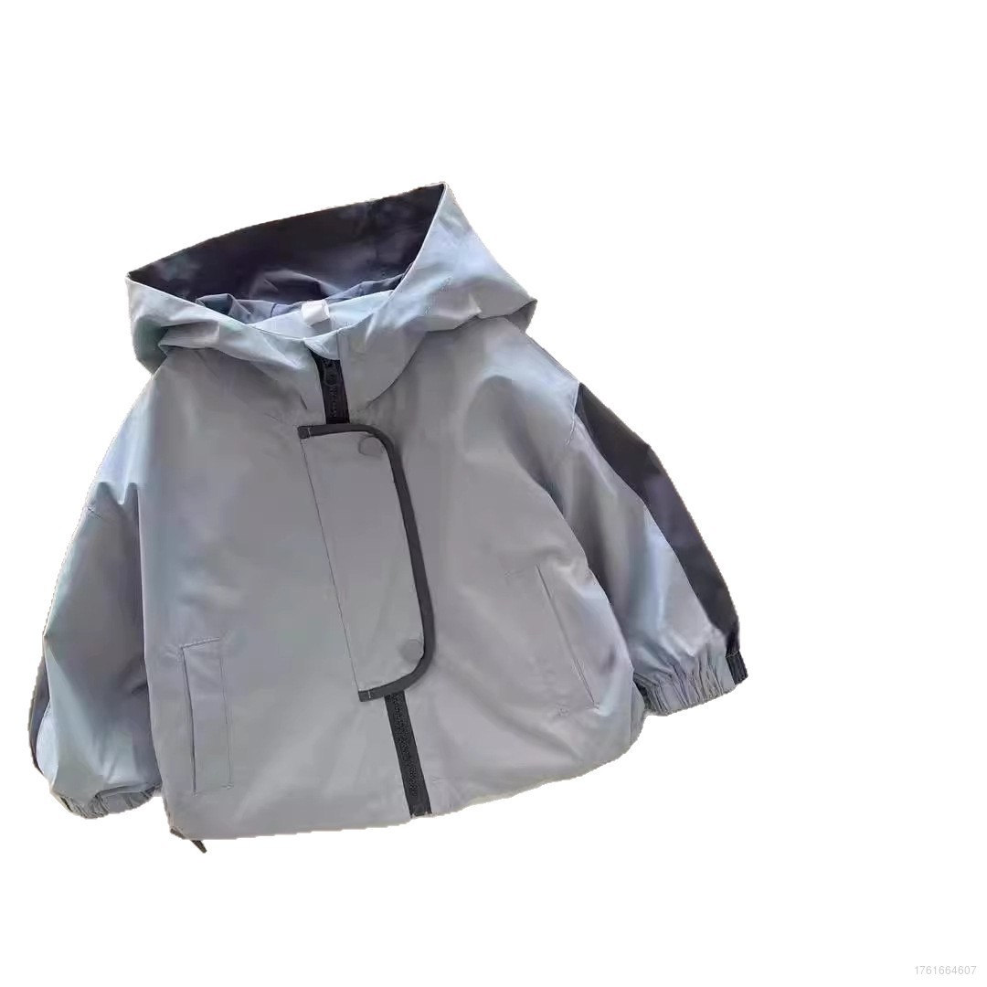 RA Boys' Windbreaker Jacket Baby Autumn Hooded Jacket Outdoor Autumn Windbreaker AR