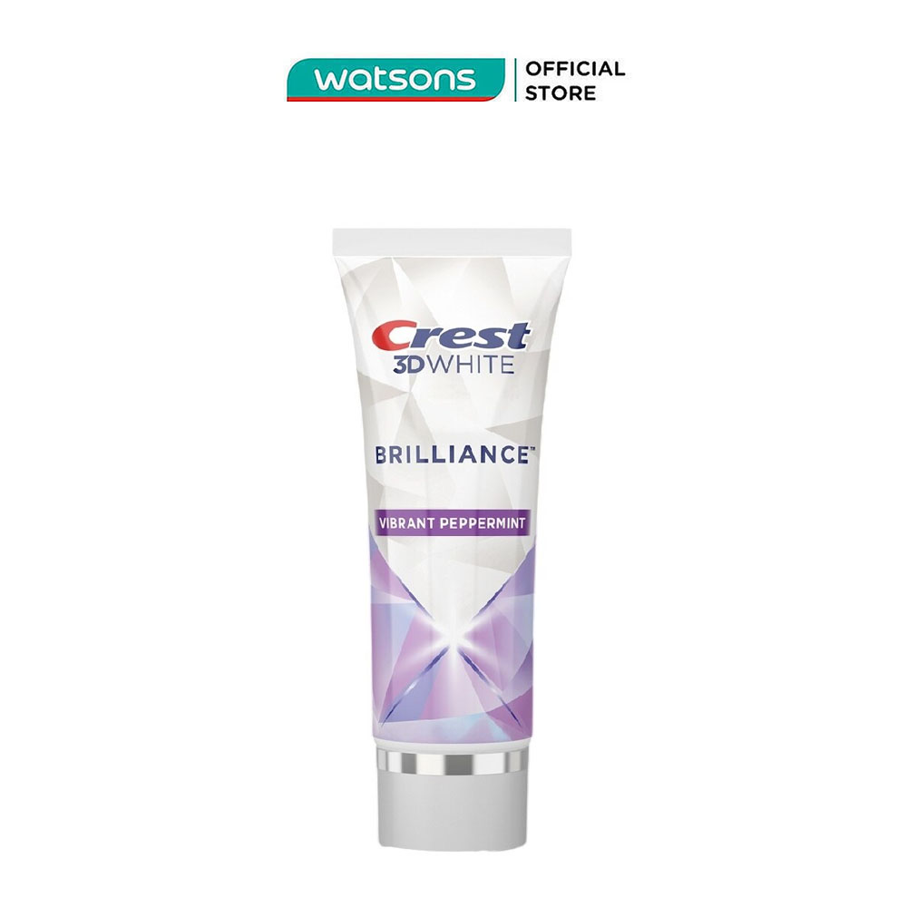 Kem Đánh Răng Crest 3D White Brilliance Vibrant Peppermint Toothpaste 130g