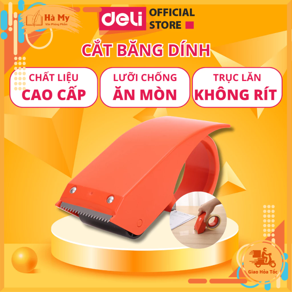 Cắt băng dính, cắt băng keo cầm tay 5 Phân Deli E801