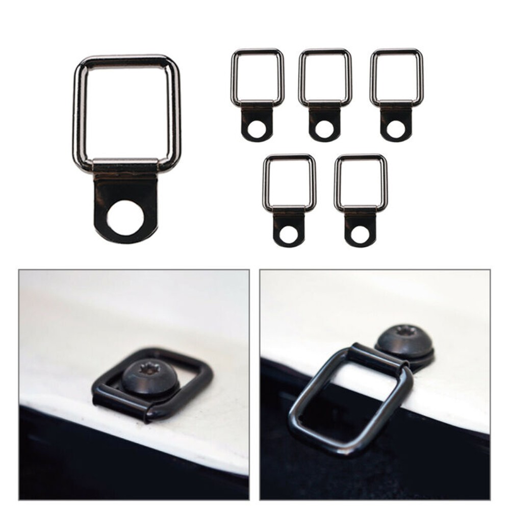 [Bonjoy] Nhẫn D mạ kẽm phù hợp với tất cả màu đen cho Jeep Wrangler JK jku gói 6 [Bán chạy phụ tùng ô tô niceday]