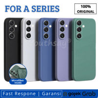 Case For Sam Galaxy A33 A53 A73 A13 4G A23 A14 A52 A24 A34 A54 5G A32 A51 A15 A35 A25 A55 5G A05s M15 Liquid Silicone Mircrofiber Casing