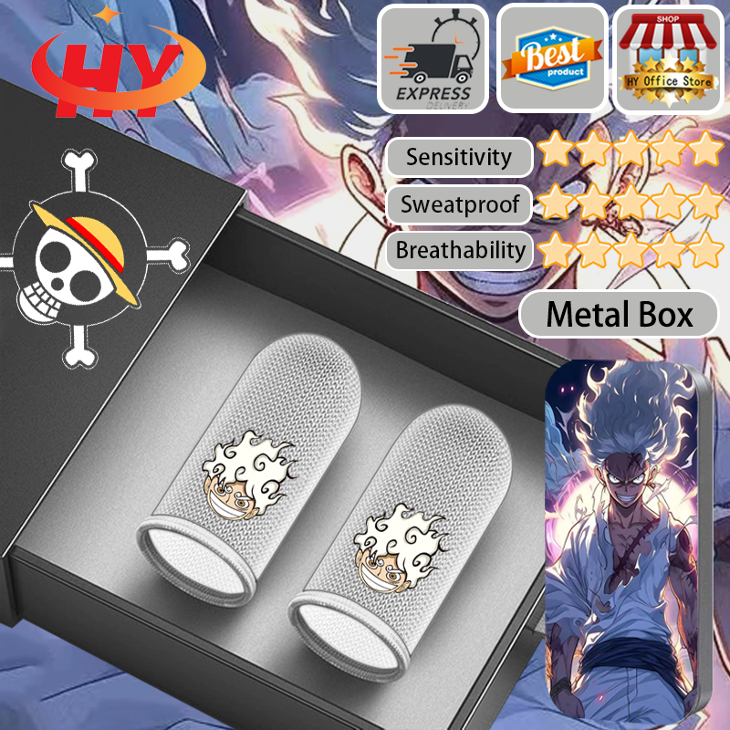 【Ship Within 24 Hours】HY One Piece 【Luffy】Gaming Finger Sleeve gloves Touch thumb (2PCS) Anti-Sweat PUBG COD Call of duty Mobile legends state of survival Presyo 106 Piso*Libreng Shipping