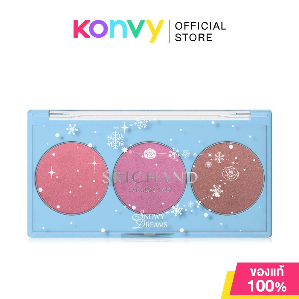 Srichand Snowy Dreams Cheek Palette 9g #03 Crimson Chill ศรีจันทร์ พาเลทบลัชออน