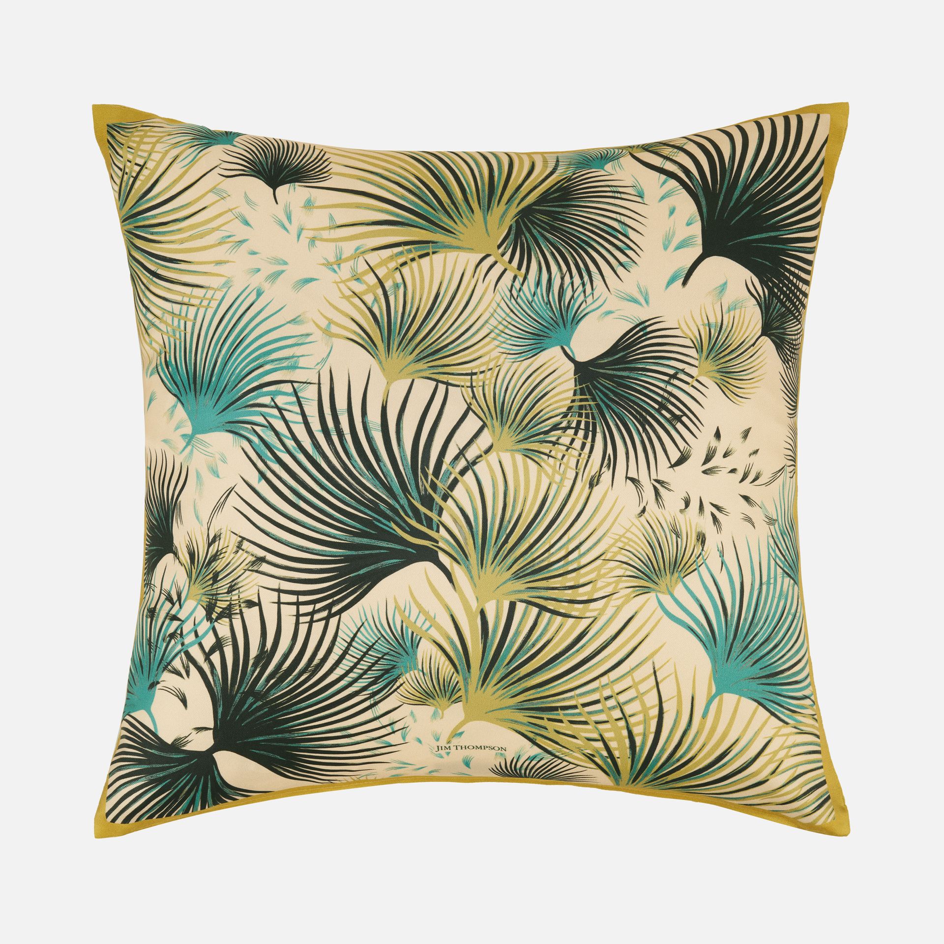 Palm Fireworks Silk Printed Cushion Cover 18" - Yellow ราคา 1,200 บาท*ส่งฟรี