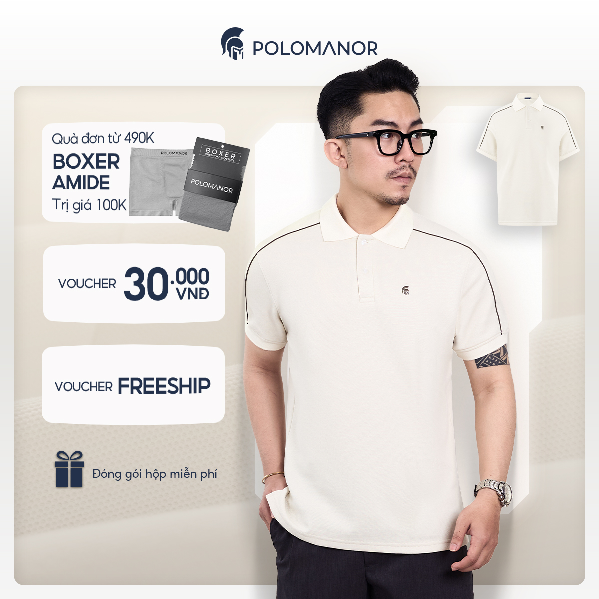 Áo polo nam cao cấp ANDY, BST TỪ NHÀ RA PHỐ, vải cá sấu cotton interlock, thanh lịch, sang trọng - POLOMANOR