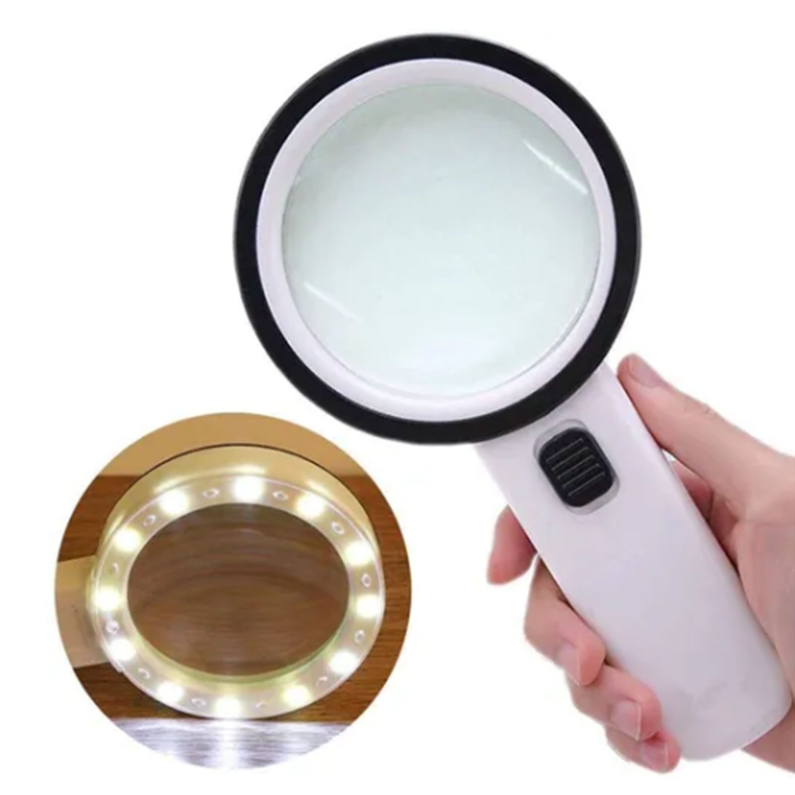 10x Kính lúp Dễ Dàng Sử Dụng Trọng Lượng Nhẹ hai lớp Abs 3.5in Ống Kính 12 đèn LED Đồ Trang Sức Kính lúp Cho Bệnh Viện