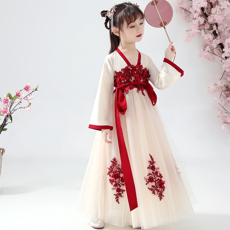 Bộ Hán Phục Phong Cách Trung Hoa Cổ Điển Cho Bé Gái