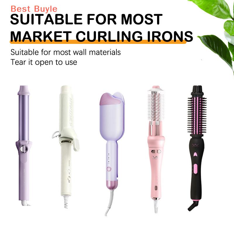 💖Best Buyle Tóc Curler ép tóc chủ Curling Bracket treo tường máy sấy tóc Organizer cho phòng tắm nhà phụ kiện chất lượng cao