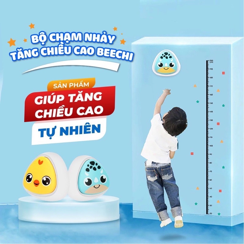 Chuông vận động tăng chiều cao có kèm decan thước đo dán tường, tặng kèm pin