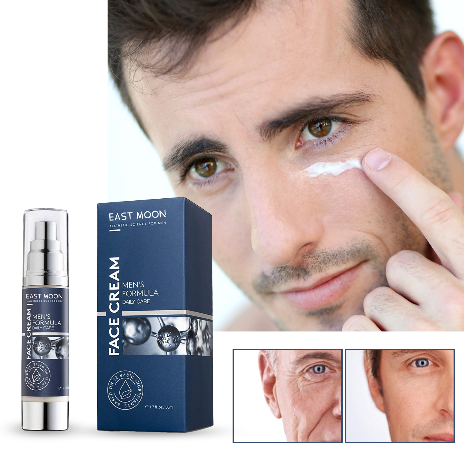 ⭐FHJAG⭐ 50ml Men's Face Moisturizing Men's Face 6 In 1 Men's Face Moisturizing Men's Face Lotion And Eye Bag Care 50ml on Sale