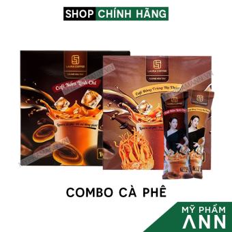 Combo Cà Phê Đông Trùng Hạ Thảo + Cà Phê Nấm Linh Chi Laura Coffee Chính Hãng Giá Sỉ