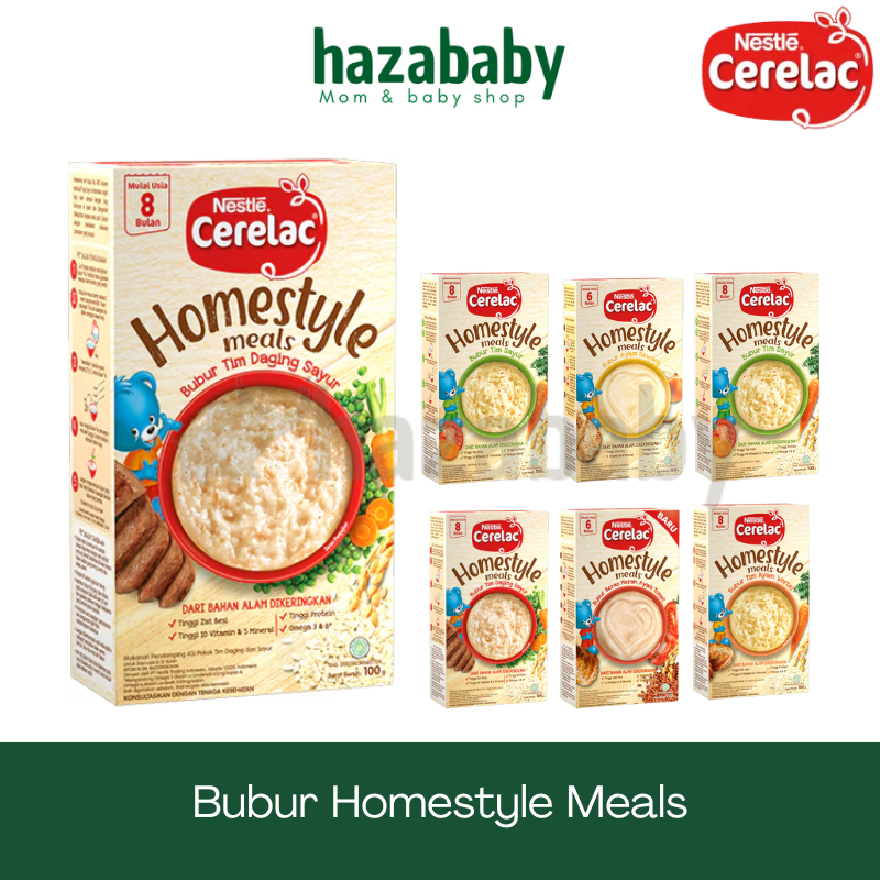 NESTLE CERELAC HOMESTYLE MEAL BUBUR BAYI MPASI 6+ / 8+ BUBUR TIM CERELAC