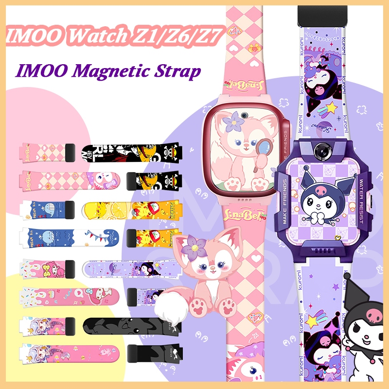 MAFAM【🔥พร้อมส่ง🔥】สายนาฬิกา Imoo Watch Z1/Z6/Z7สายรัดข้อมือแม่เหล็กพร้อมเข็มกลัดผีเสื้อ, สายยางนุ่มเปลี่ยนได้ Strap imoo Watch Z1 Z6 Z7 ราคา 154 บาท*ส่งฟรี