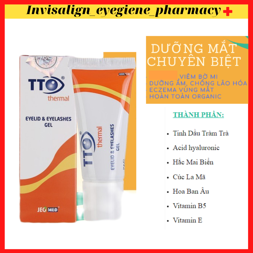 TTO Thermal ɡel bôi bờ mi mắt, dưỡng mắt