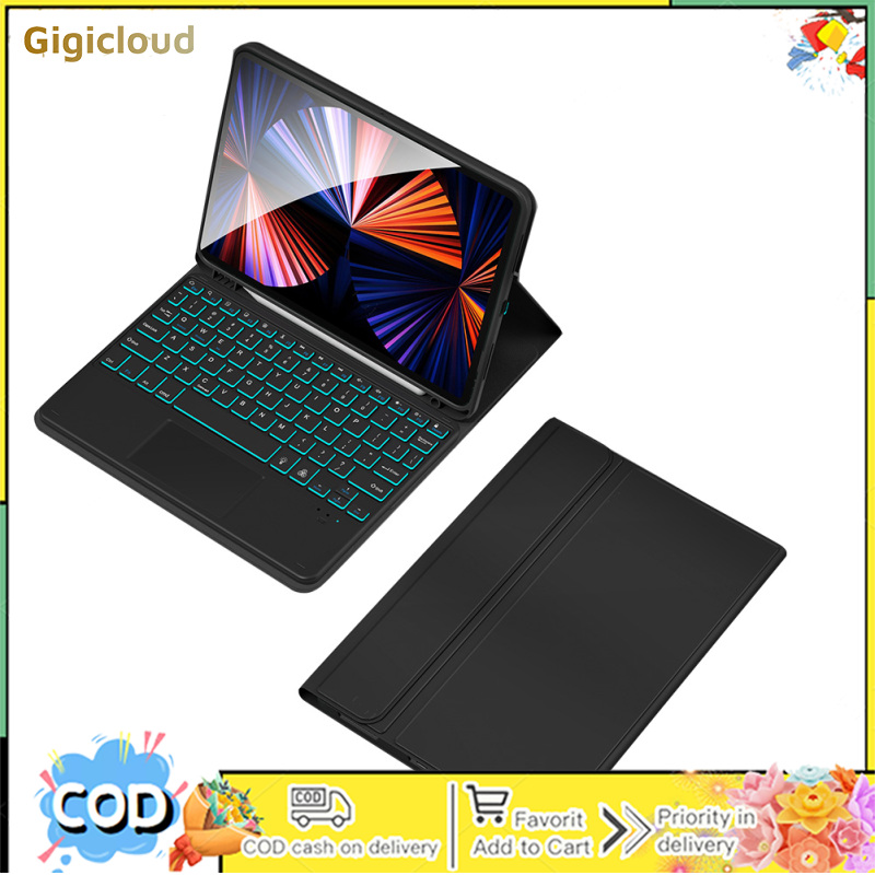 Bluetooth-compatible Keyboard Colorful Backlight Touch Control Smart Keyboard Compatible For iPad Series ราคา 983 บาท*ส่งฟรี