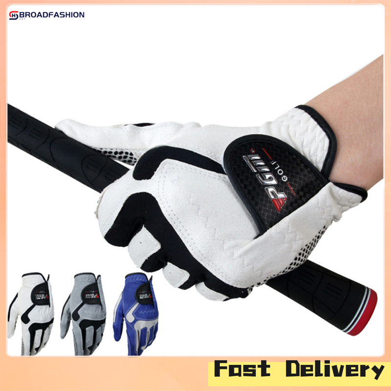 Broadfashion Adjustable Golf Gloves Microfiber Cloth Lightweight Breathable Anti-slip Granules Sports Gloves ราคา 167 บาท*ส่งฟรี