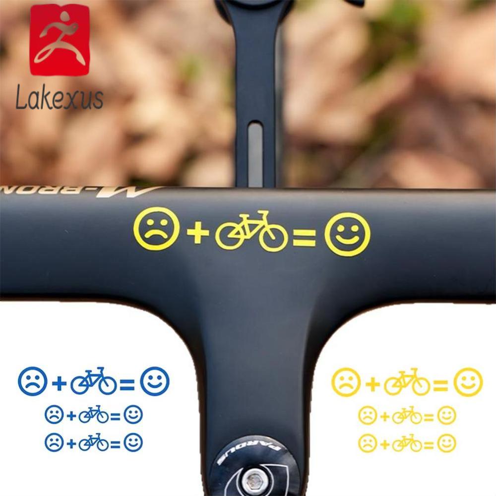 Lakexus 1 chiếc xe đạp trẻ em Miếng dán trang trí xe đạp cá nhân chống nước chống trầy xước nhãn dán biểu tượng cảm xúc xe đạp