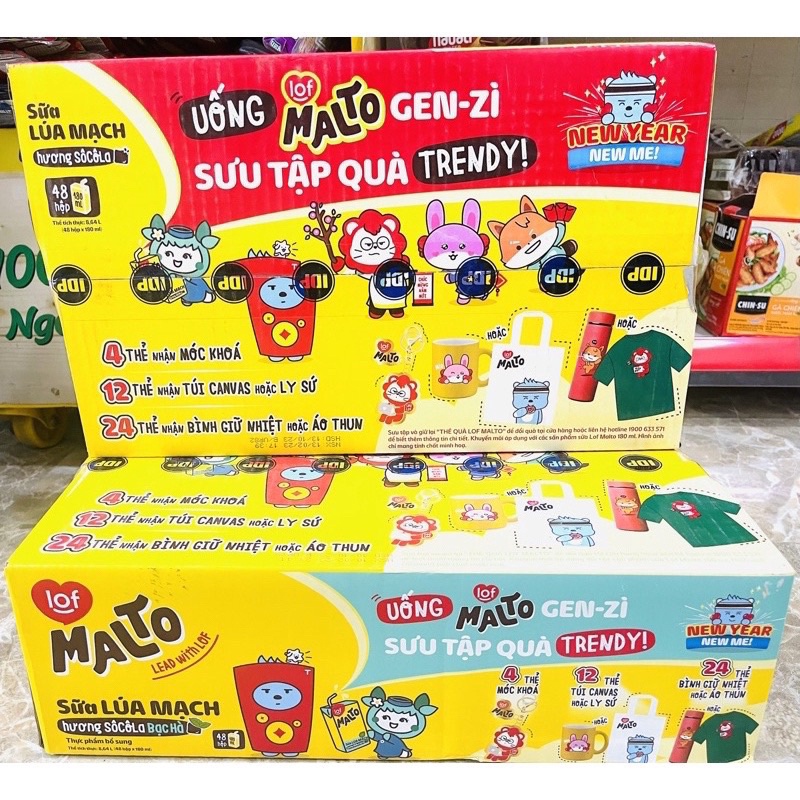 Sữa lúa mạch lof malto 180ml x 48 hộp