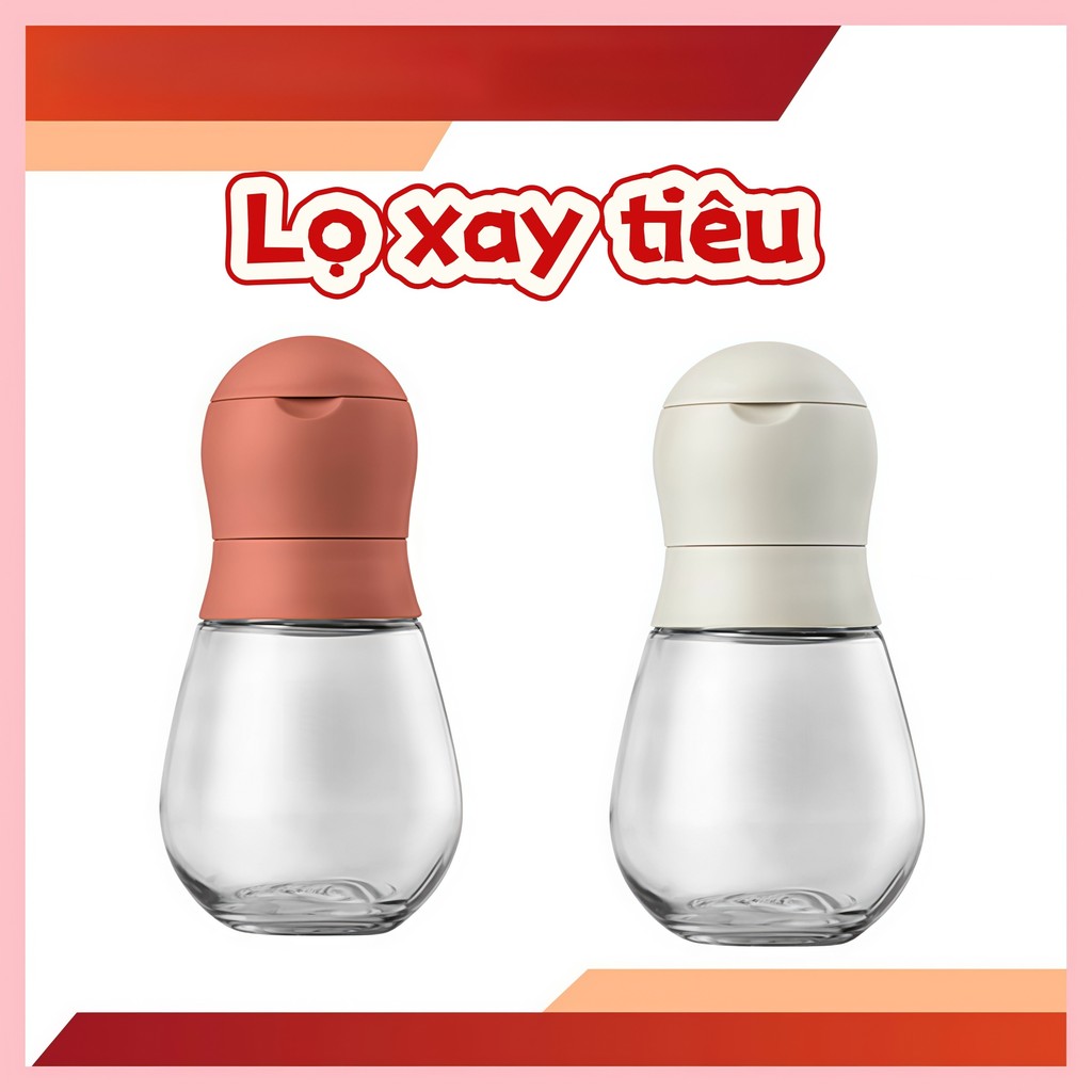 Lọ xay tiêu   [ 150ml ] [ xay nhiều loại gia vị - trục quay gồm 3 chức năng xay ] - BIGBA