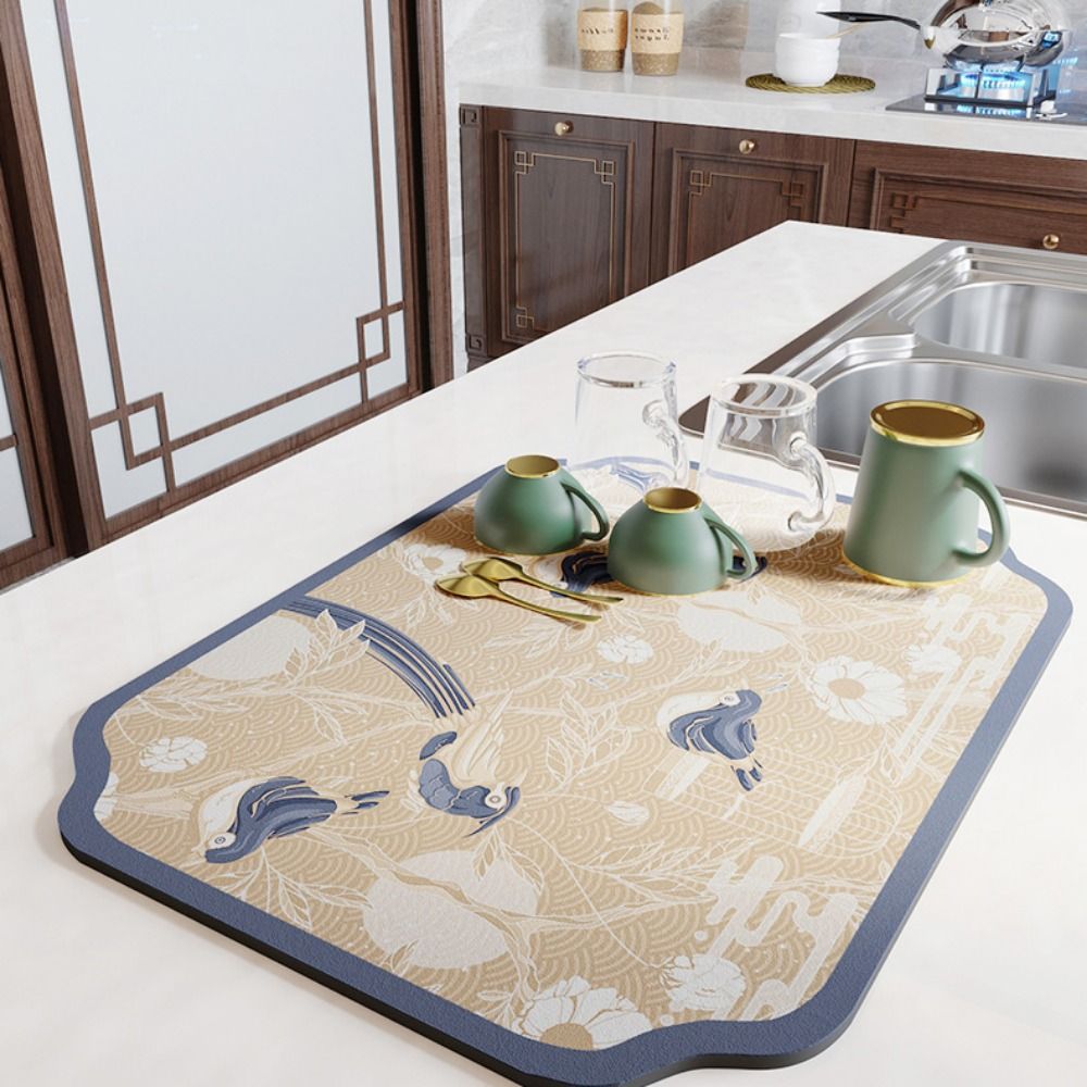 MEDLARAN In hoa Bùn tảo cát Cho nhà bếp Chịu nhiệt Hộ gia đình Thảm lau bát đĩa Tấm thoát nước khô Tấm lót cốc Tấm lót đĩa
