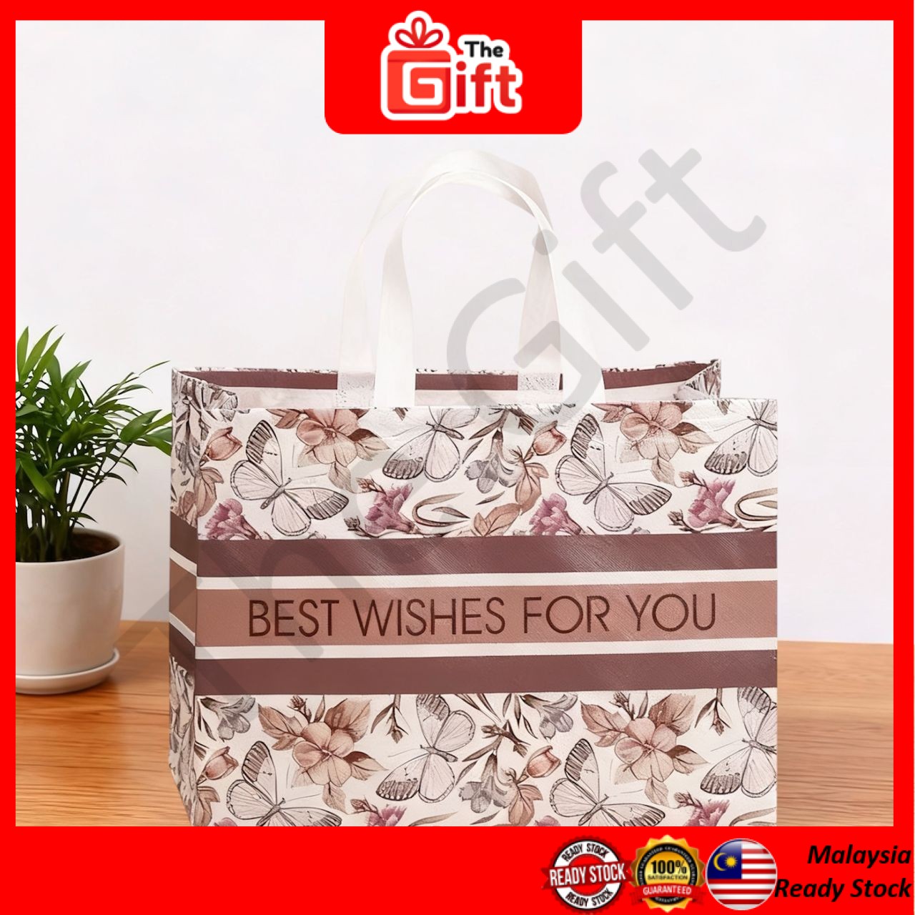 The Gift Non Woven Paper Bag Shopping Woven Bag Birthday Gift Bag Hari Jadi Party Tote Bag Waterproof