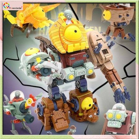 New deformed zombie boss robot doll plant vs zombie puzzle toy PVC movable model toy child gift 3 Years Old 6 Puzzle Female Boy Toy Gift Plant Vs Zombie Deformation Toy Robot Gian