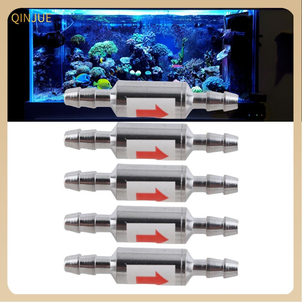 QINJUE 5PCS Set Thép không gỉ Van kiểm tra Dễ dàng cài đặt Bằng chứng bền bỉ Van một chiều Phụ kiện 1 cách Van kiểm tra CO2 Bể cá