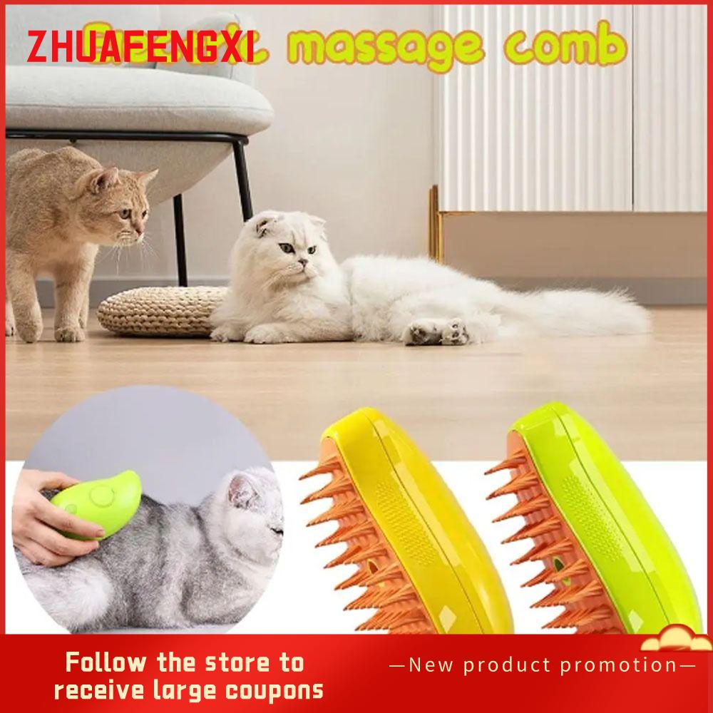 Zhuafengxi Chống Bay lông mèo Bàn là hơi nước 3 in1 Pet Điện Phun Lược Massage Xách Tay Dụng cụ chải lông mèo