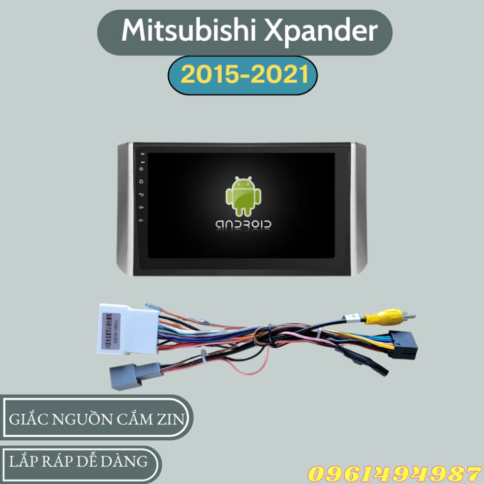 Mặt dưỡng 10 inch Mitsubishi Xpander 2021 2022 2023 kèm dây nguồn cắm zin theo xe  dùng cho màn hình