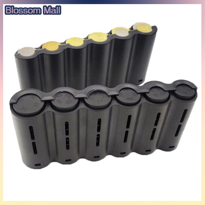 [Blossom] Xách Tay 6 Khe Cắm Euro Đồng Xu Lưu Trữ Dispenser Euro Tiền Xu Chủ Collector Với Mùa Xuân Cho Nhà Bồi Bàn Điều Khiển Tiền Xu An Toàn Con Heo Đất Ngân Hàng