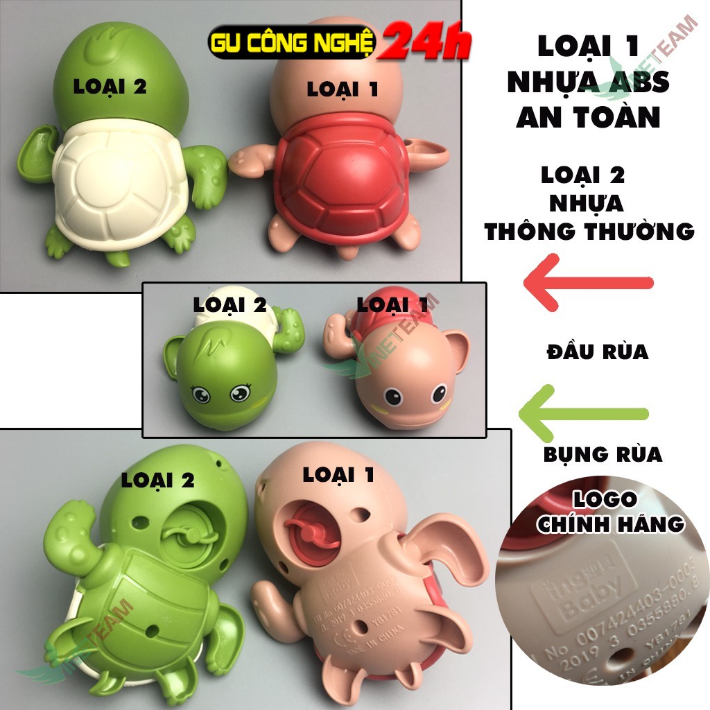 Đồ chơi nhà tắm vặn cót chú rùa và cá dễ thương cho bé