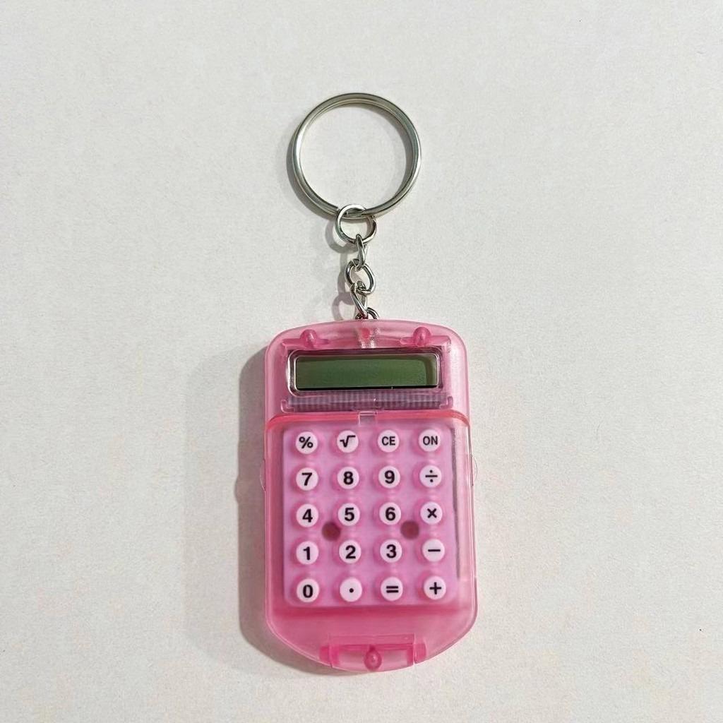 Portable Keychain Mini Flip Calculator Hanging Pendant Keychain Pendant Keychain Keyring Kids Gift