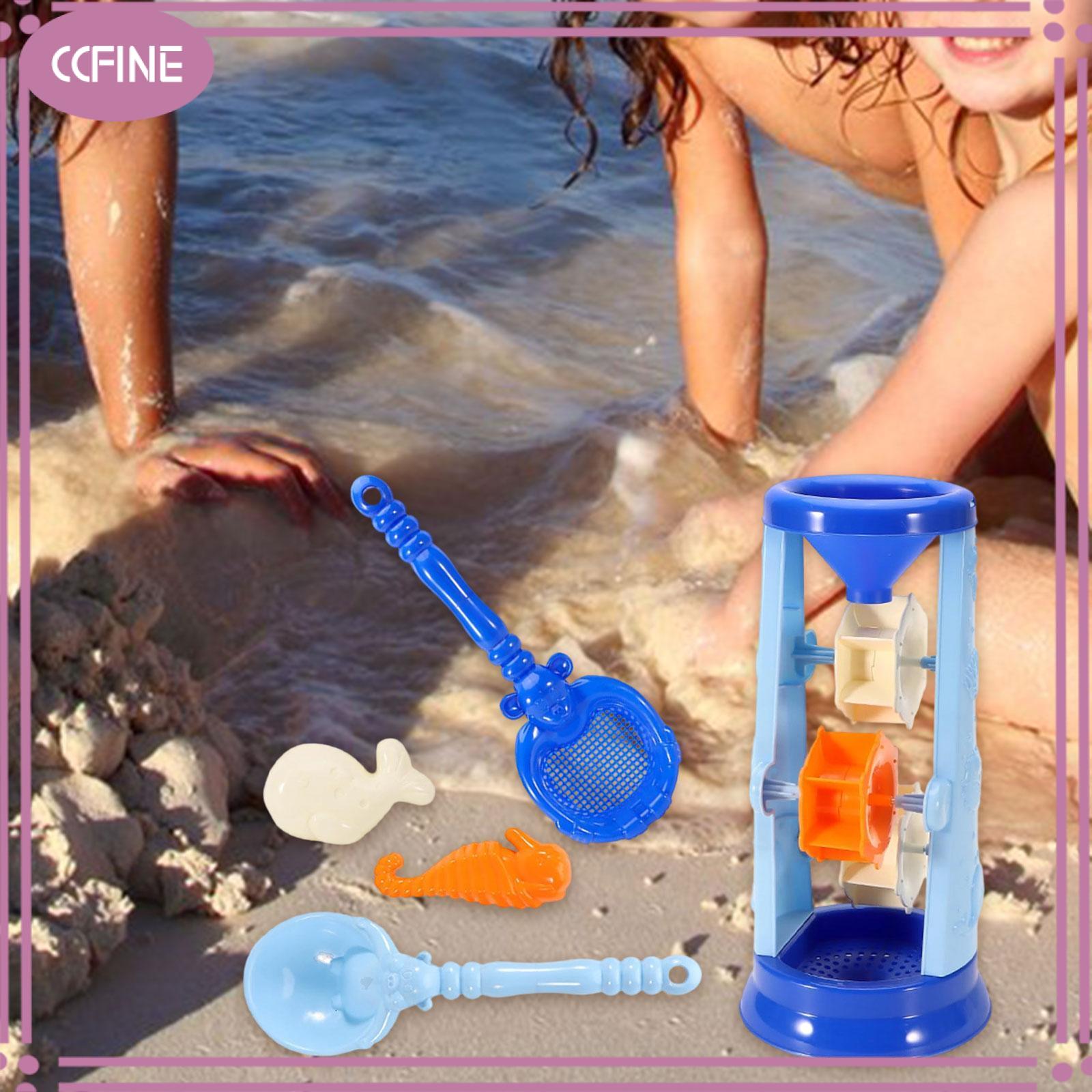 Ccfine 5 cái Đồ chơi bãi biển thiết lập cho trẻ em sandbox trò chơi ngoài trời du lịch hồ bơi bãi cỏ đồ chơi trên cát bãi biển thiết lập