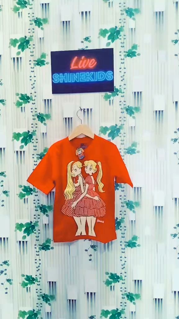 Kaos ShineKids OverSize Anak Perempuan umur 2-12th