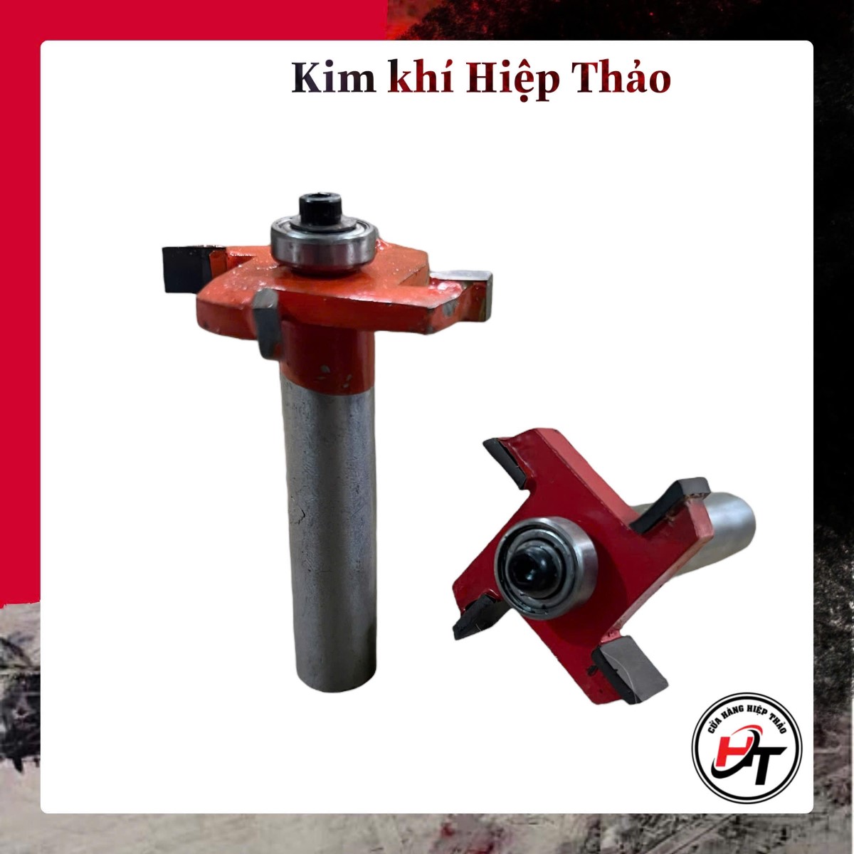  Mũi phay gỗ cuốc 4 cánh mũi soi rãnh móc ngang sâu 15mm TP MSC4C-TP 