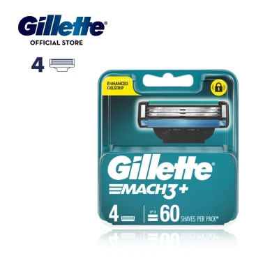 Gillette Mach 3+ Razor Blades 4 Cartridges Refills