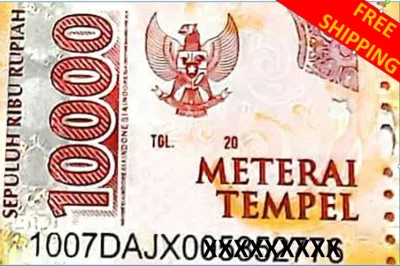 METERAI TEMPEL INDONESIA 10.000, IN STOCK SINGAPORE. FAST SHIPPING