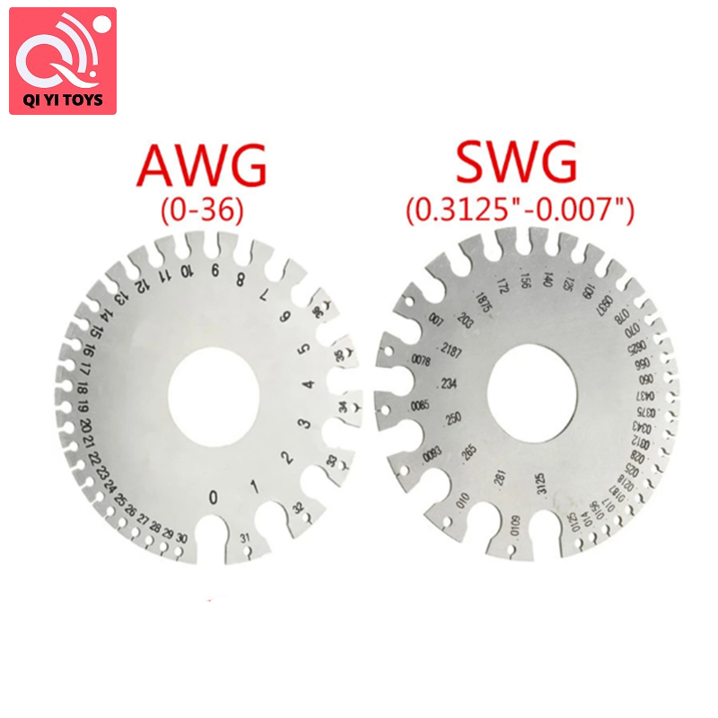 Dây tròn đo 0-36 AWG 0.3125 "-0.007" swg thép không gỉ Độ dày thước đo đường kính công cụ đo