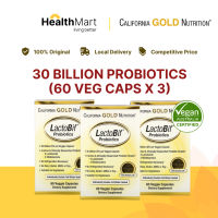 [SG l Bundle of 3] California Gold Nutrition LactoBif Probiotics 30 billion CFU 60 Veggie Capsules