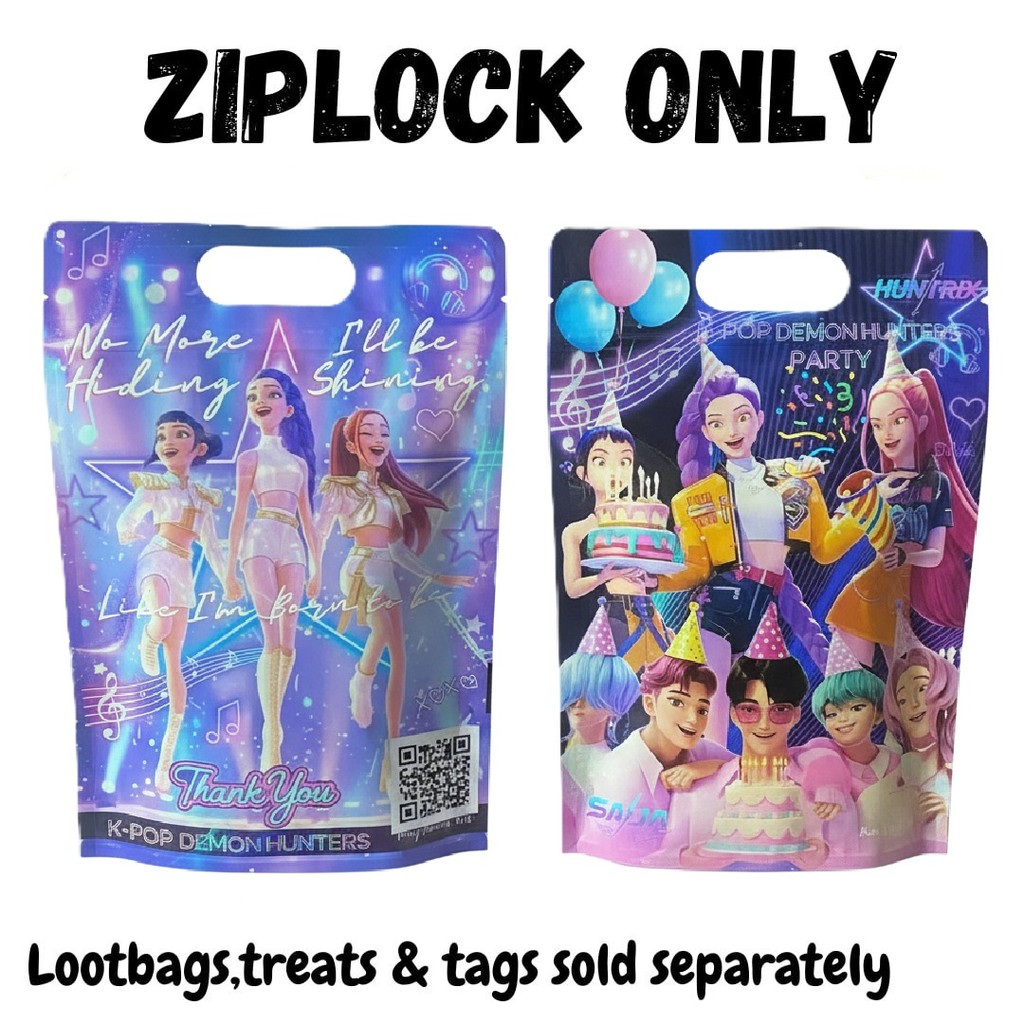 10PCS K-Pop Dark Fantasy Warrior Theme Ziplock Lootbags Party Favors for Events