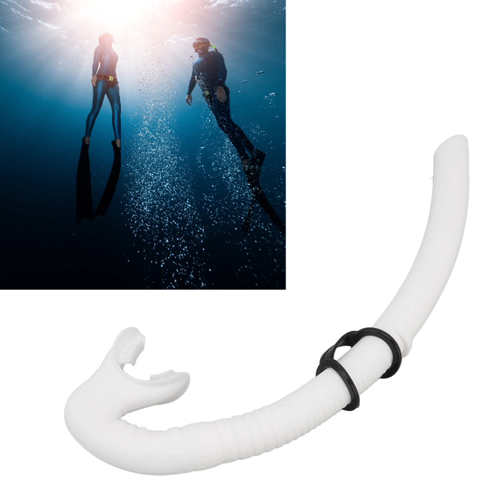 Lặn ống thở Linh Hoạt Chuyên Nghiệp tiện dụng có thể gập lại Freediving Ống Thở Cho Bơi Cho Người Lớn