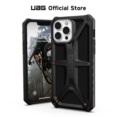 UAG iPhone 13 Pro Max Case Monarch Kevlar Black Cover with Rugged Lightweight Slim Shockproof Protective iPhone Casing