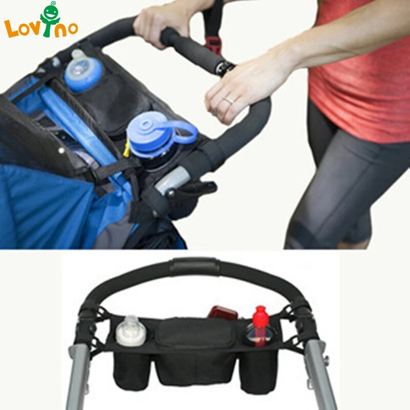 Xe đẩy thông dụng tổ chức với Cốc cách nhiệt chủ có thể tháo rời điện thoại dây đeo vai túi phù hợp cho xe đẩy phụ kiện du lịch