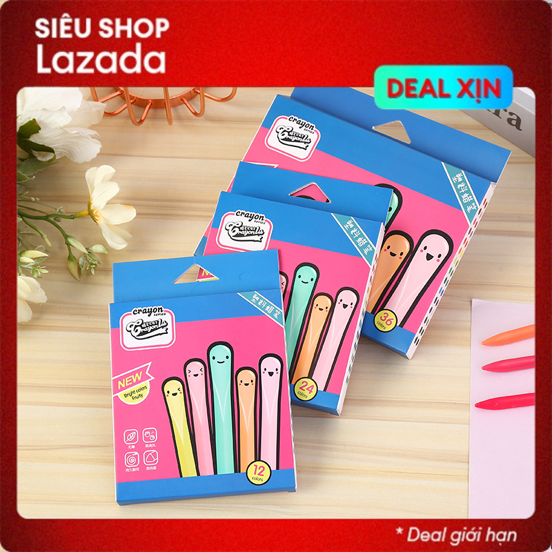 Bộ màu sáp 36 màu Hữu Cơ an toàn cho bé thỏa sức sáng tạo - Màu sáp 24 màu, 12 màu pastel hữu cơ tự nhiên, không bám bẩn tay