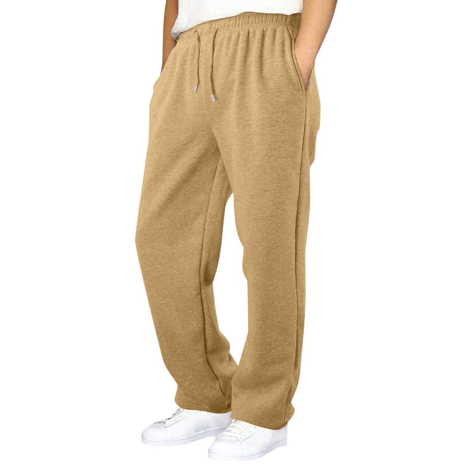 UHH Men Sweatpants for Outdoor Activities Basketball Training Pants Men's Baggy Sweatpants with Drawstring Waist – Casual Athletic Jogging Pants Straight Leg Trousers for Autumn Winter Workout for Men - 3